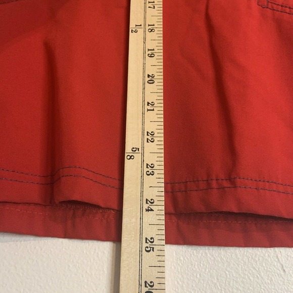 Reina Red Blue Mock V-Neck Scrub Top Medical Uniform XS - Picture 7 of 9